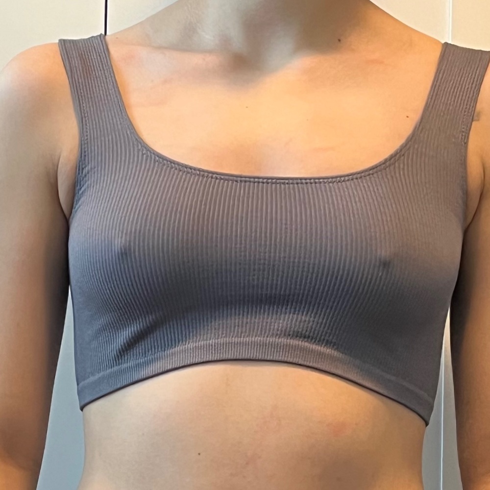 Gray Crop Top